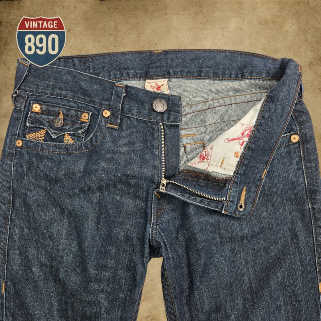 [34] TRUE RELIGION 트루릴리전 USA 스트레이트 청바지 상품이미지3