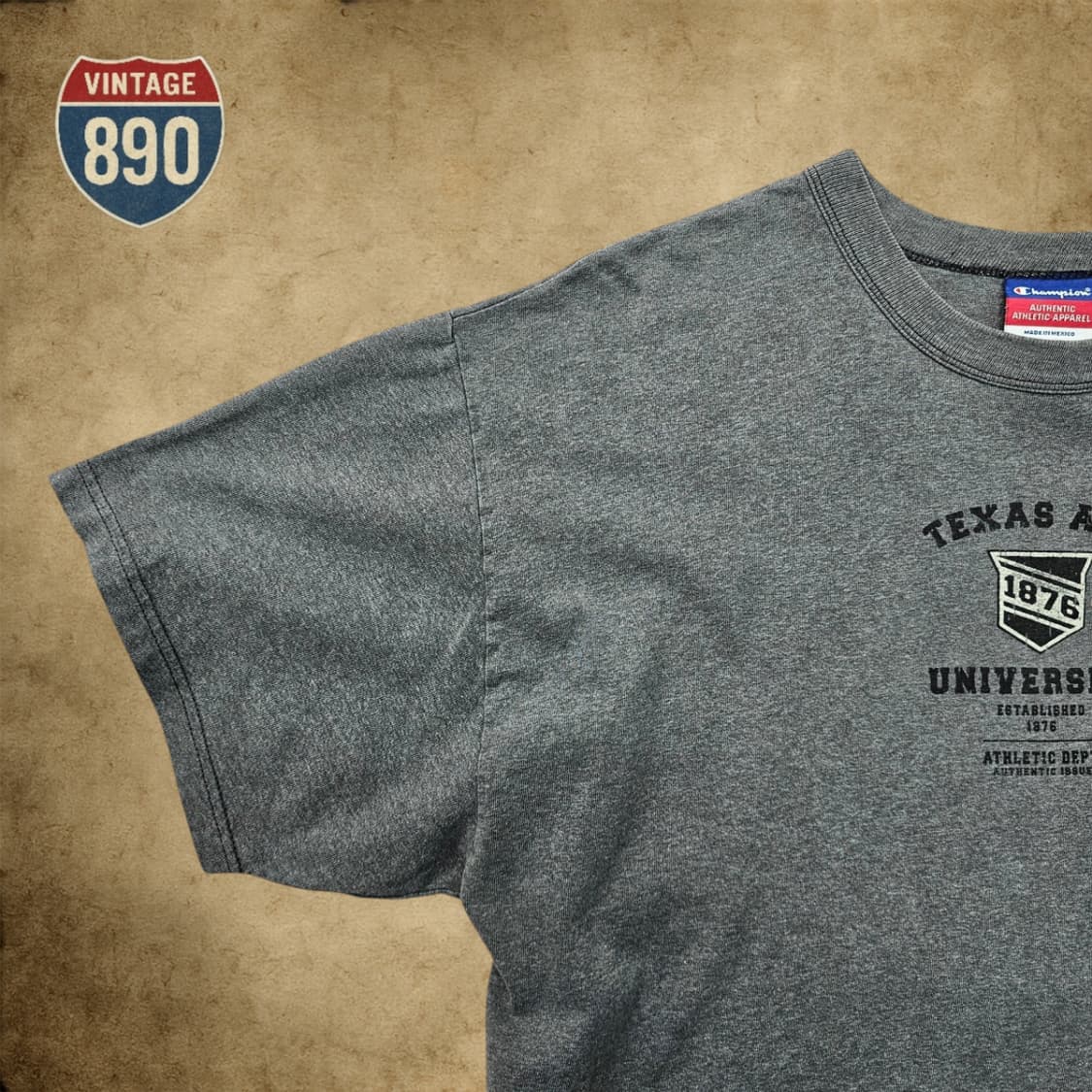 [L] Champion 챔피온 90s 빈티지 텍사스 반팔티 상품이미지4