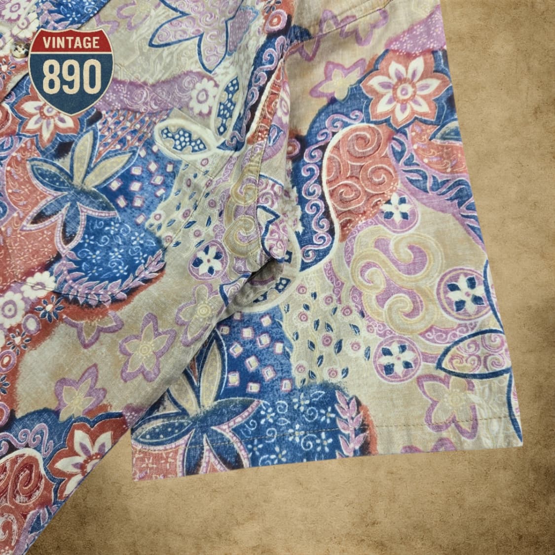 [M] MANOA 마노아 빈티지 90s 플로럴 패턴 반팔셔츠 상품이미지4