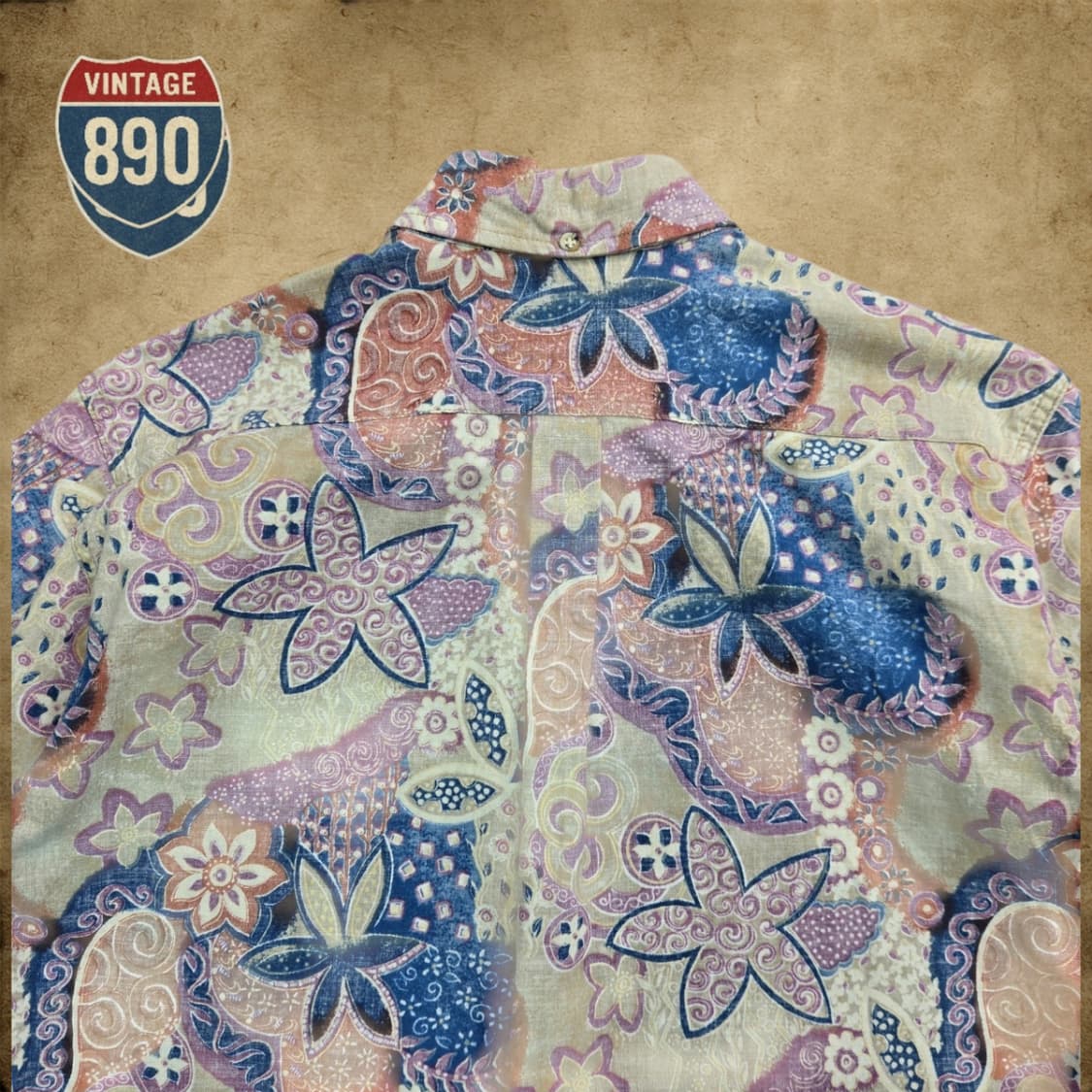 [M] MANOA 마노아 빈티지 90s 플로럴 패턴 반팔셔츠 상품이미지7