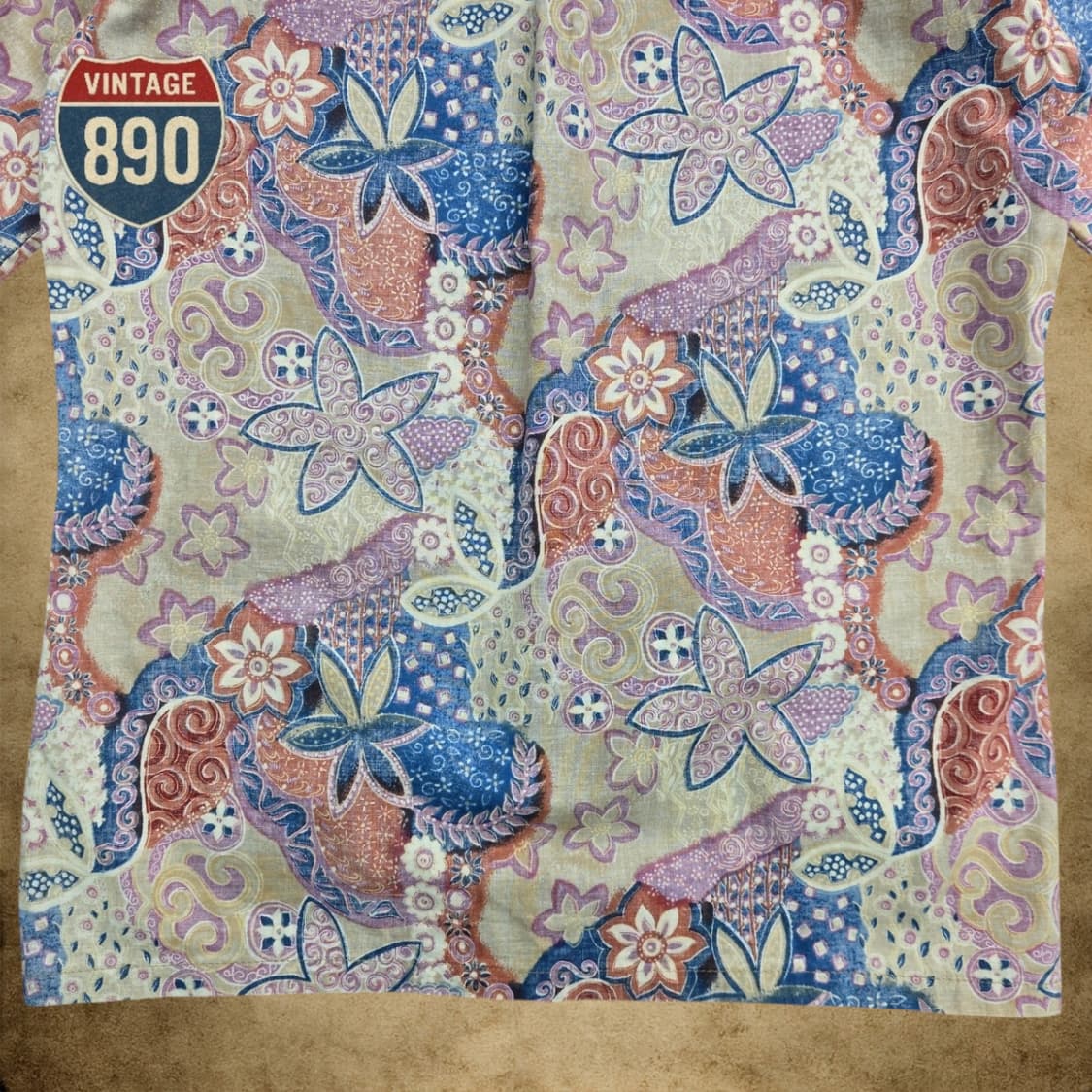 [M] MANOA 마노아 빈티지 90s 플로럴 패턴 반팔셔츠 상품이미지8