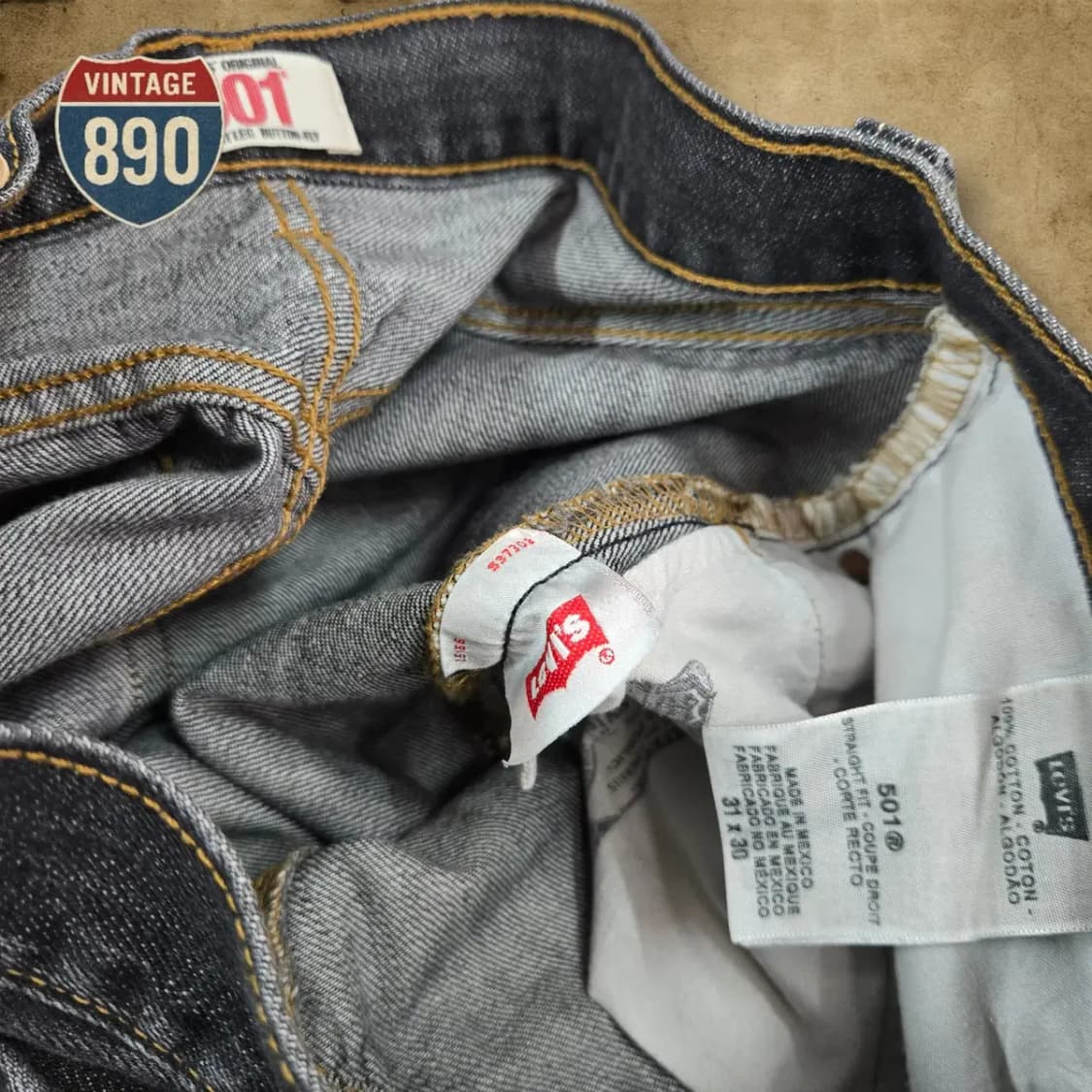 [31] LEVIS 리바이스 501 데님 흑청바지 상품이미지10