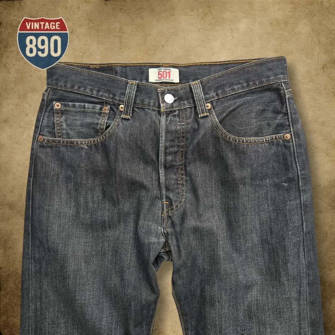 [31] LEVIS 리바이스 501 데님 흑청바지 상품이미지2