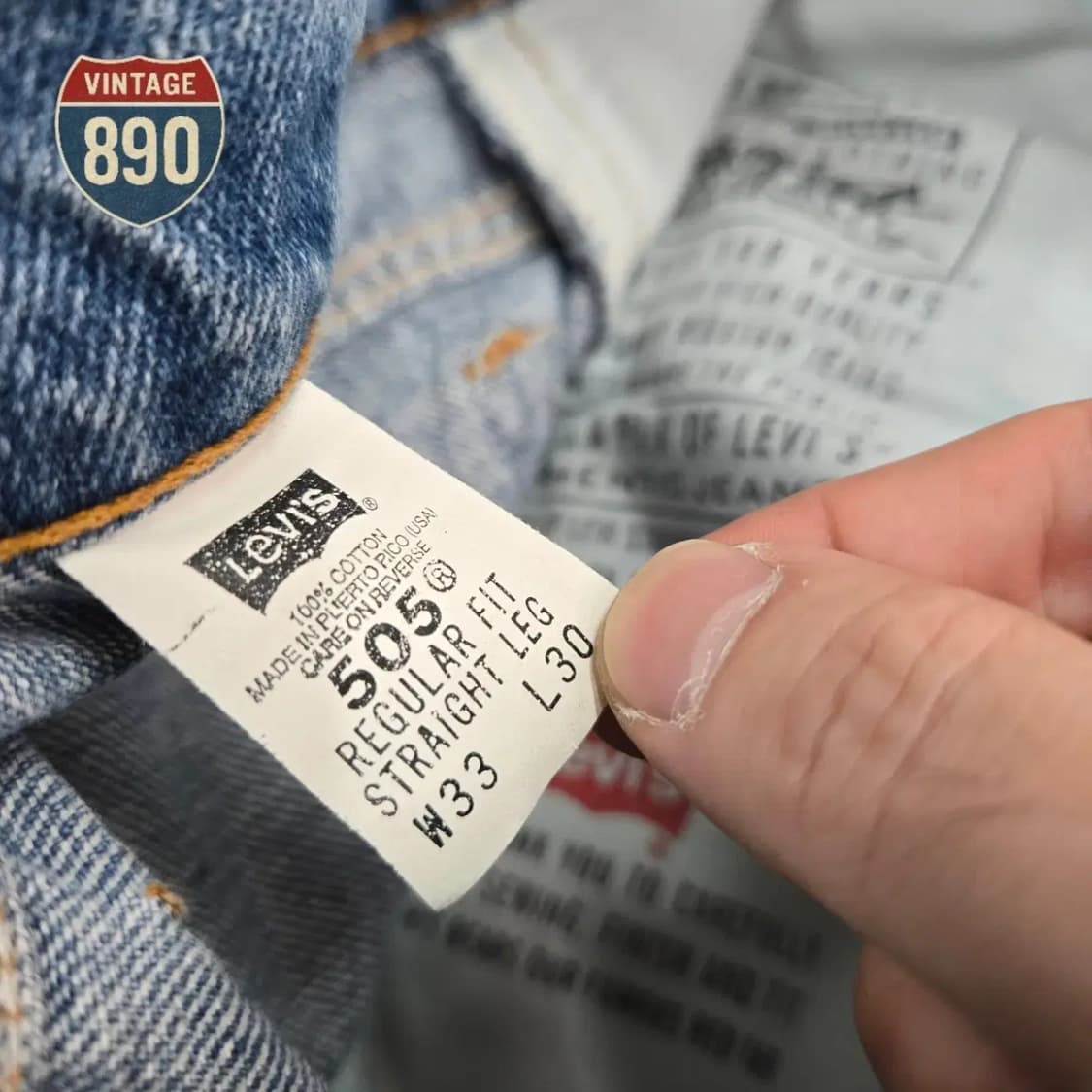 [31] LEVIS 90s 리바이스 505 데님 연청바지 상품이미지10