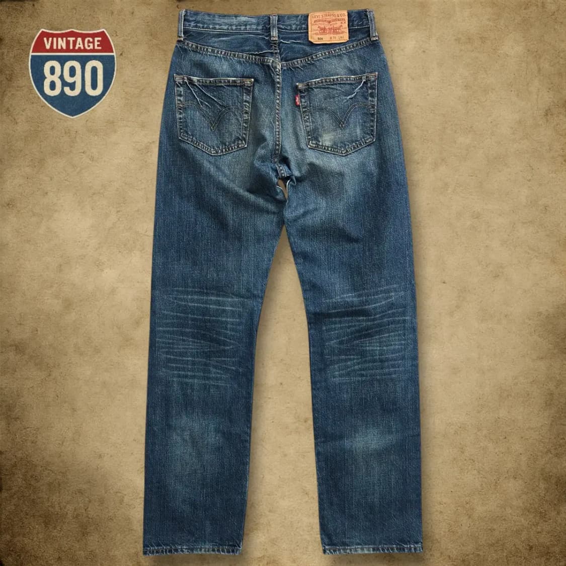 [30] LEVIS 리바이스 501 데님 데미지 중청바지 상품이미지6