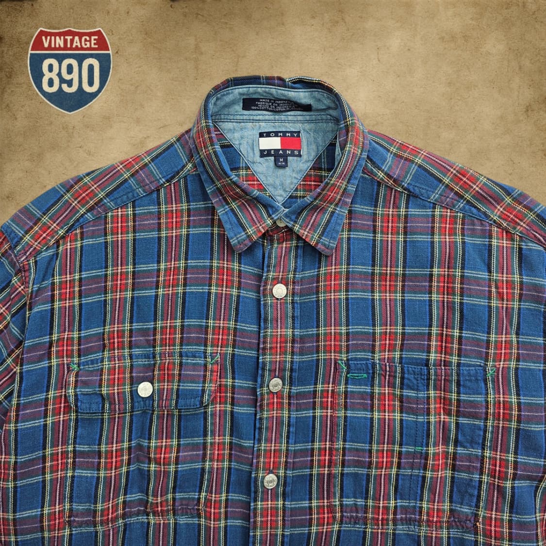 [M] 타미힐피거 올드스쿨 포켓 체크셔츠 상품이미지2