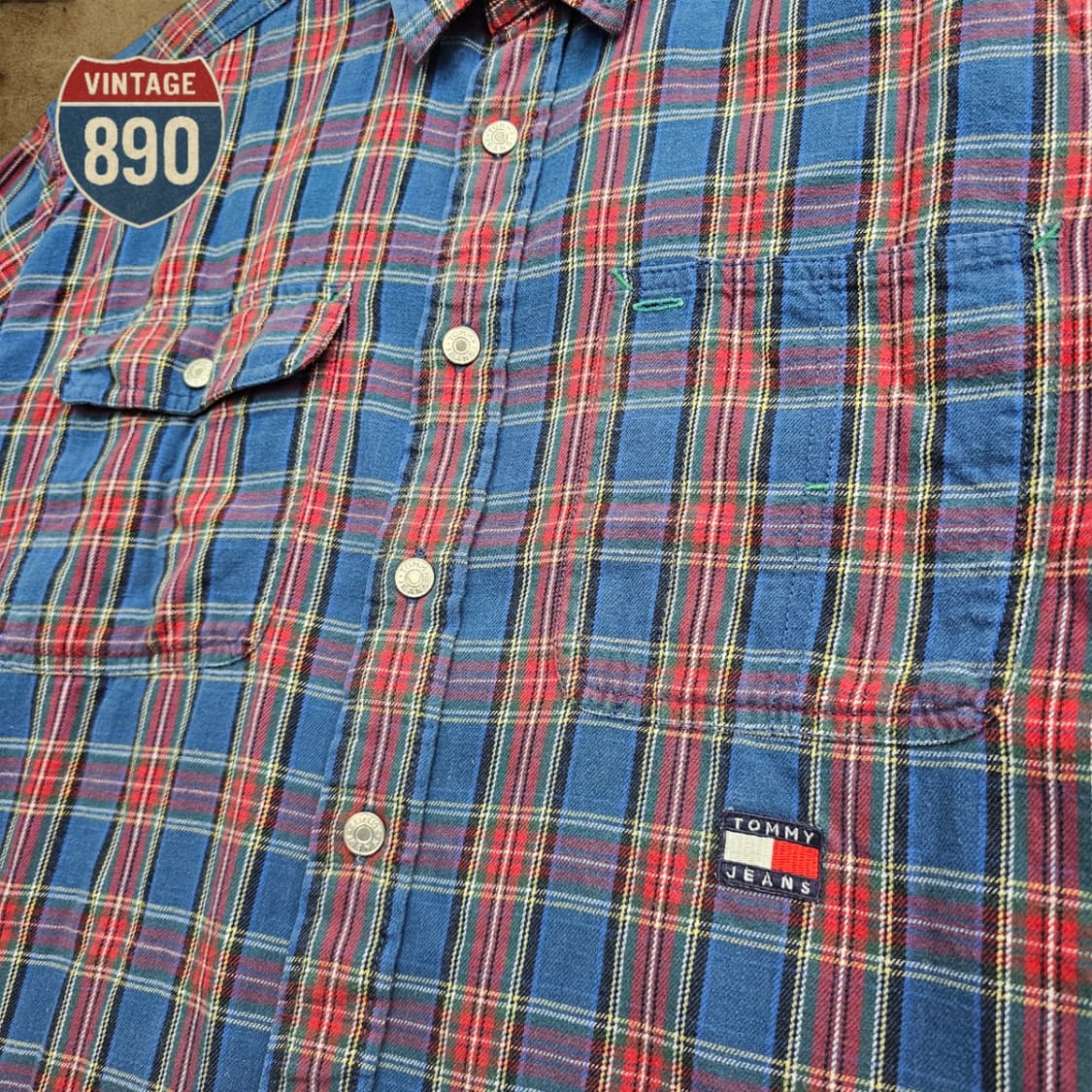 [M] 타미힐피거 올드스쿨 포켓 체크셔츠 상품이미지4