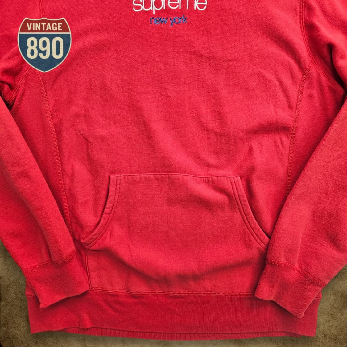 [L] Supreme 슈프림 올드스쿨 클래식 로고 후드 상품이미지3