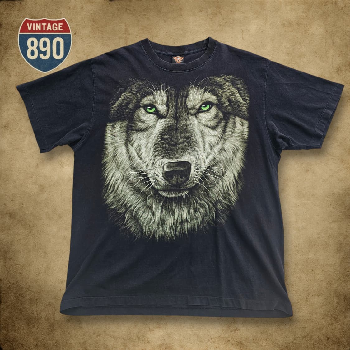 [XL] ROCK EAGLE USA 락이글 빈티지 늑대 프린팅 반팔티셔츠 상품이미지1