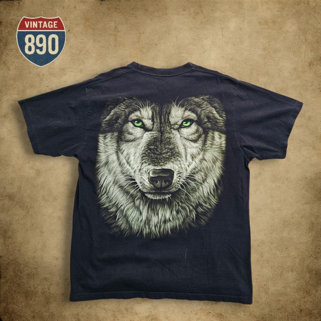 [XL] ROCK EAGLE USA 락이글 빈티지 늑대 프린팅 반팔티셔츠 상품이미지7