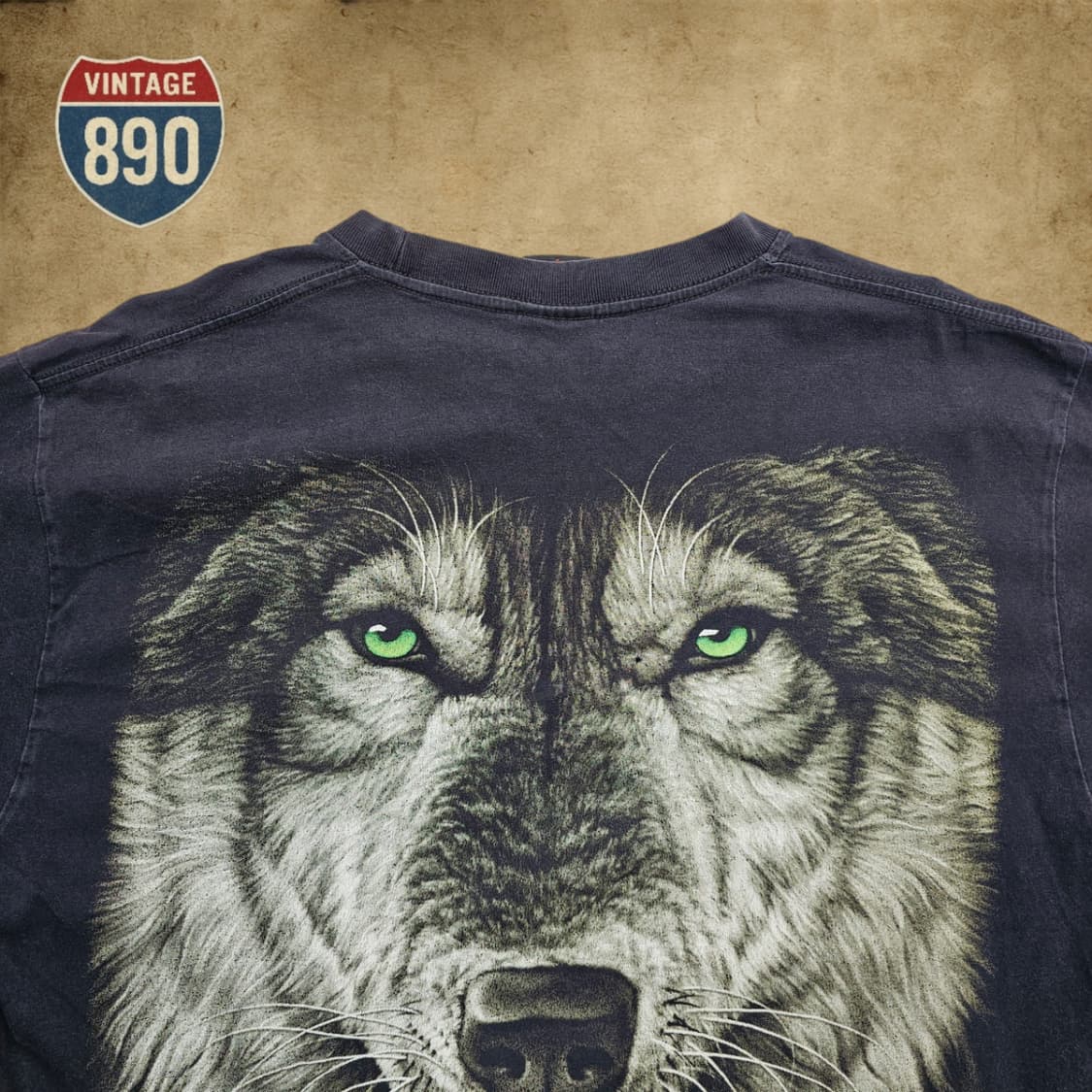 [XL] ROCK EAGLE USA 락이글 빈티지 늑대 프린팅 반팔티셔츠 상품이미지8