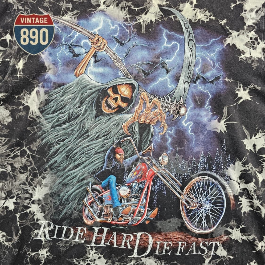 [L] ROCK EAGLE USA 락이글 빈티지 타이다이 프린팅 반팔티 상품이미지4