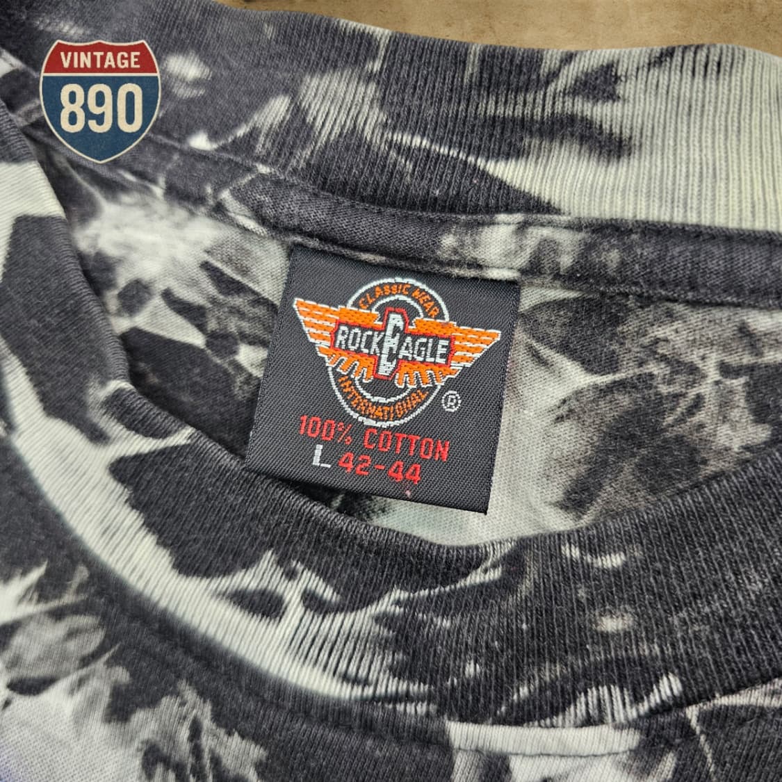 [L] ROCK EAGLE USA 락이글 빈티지 타이다이 프린팅 반팔티 상품이미지7