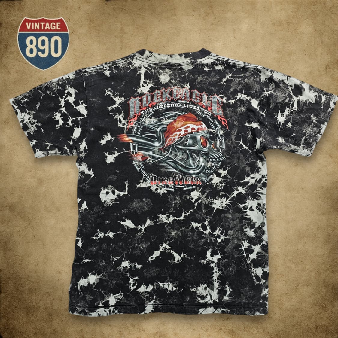 [L] ROCK EAGLE USA 락이글 빈티지 타이다이 프린팅 반팔티 상품이미지9