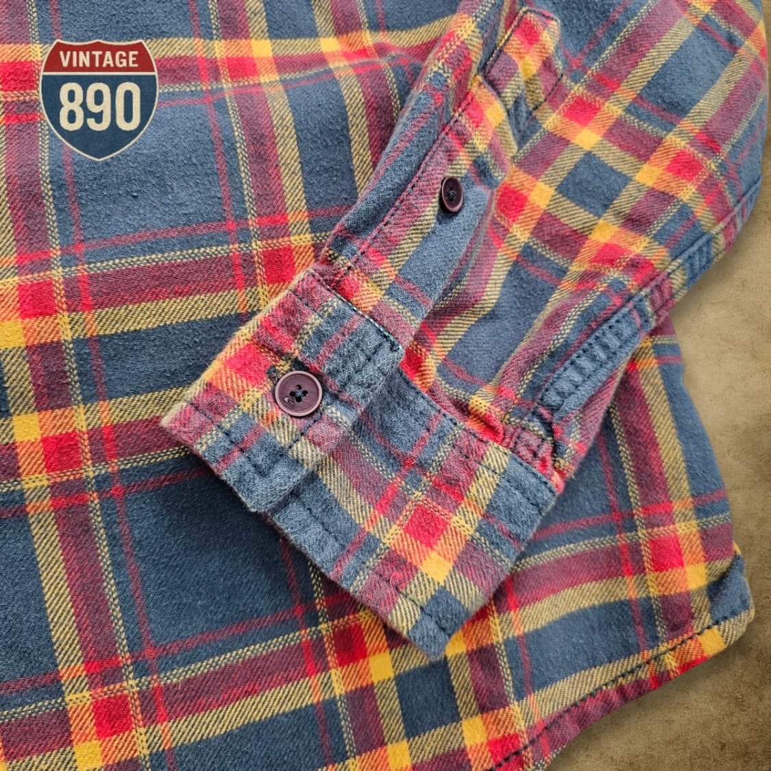 [M] 퀵실버 00s 올드스쿨 포켓 체크셔츠 상품이미지4