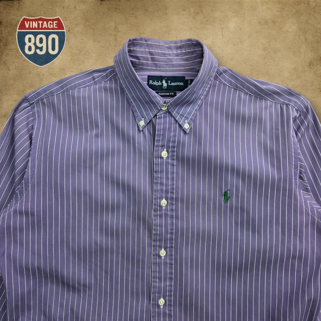 [100] POLO 폴로랄프로렌 스트라이트 포플린 셔츠 퍼플 상품이미지2