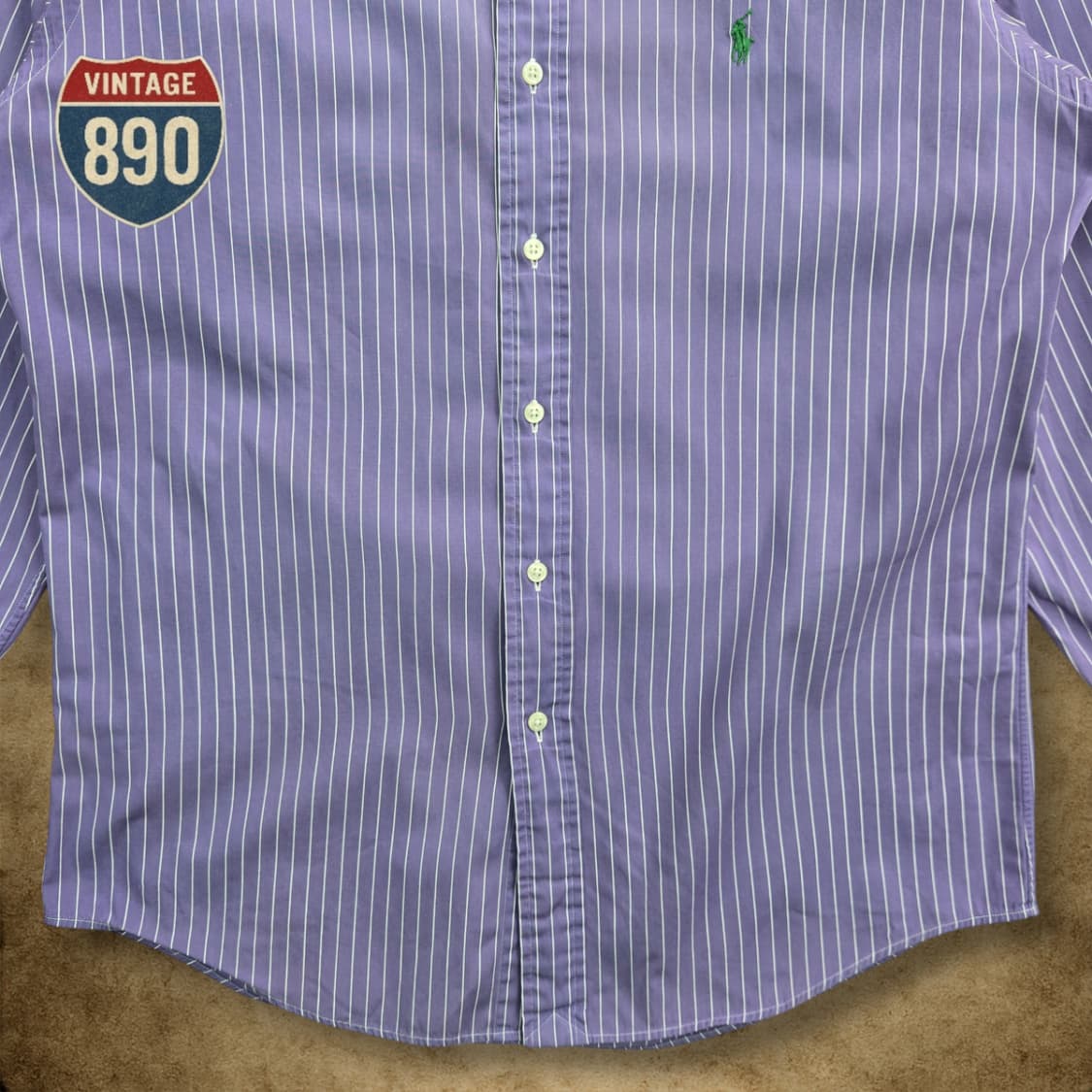 [100] POLO 폴로랄프로렌 스트라이트 포플린 셔츠 퍼플 상품이미지3