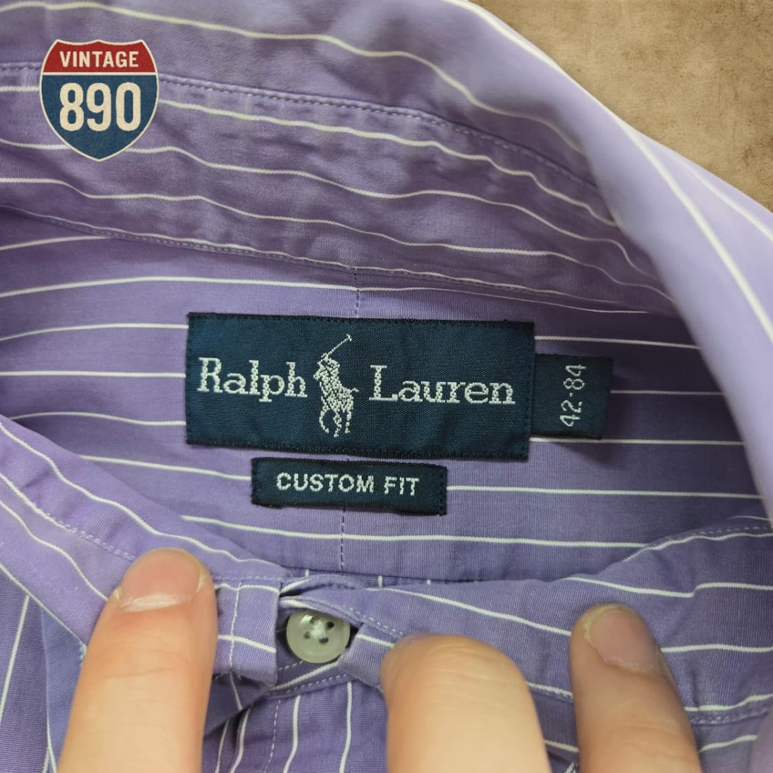 [100] POLO 폴로랄프로렌 스트라이트 포플린 셔츠 퍼플 상품이미지5