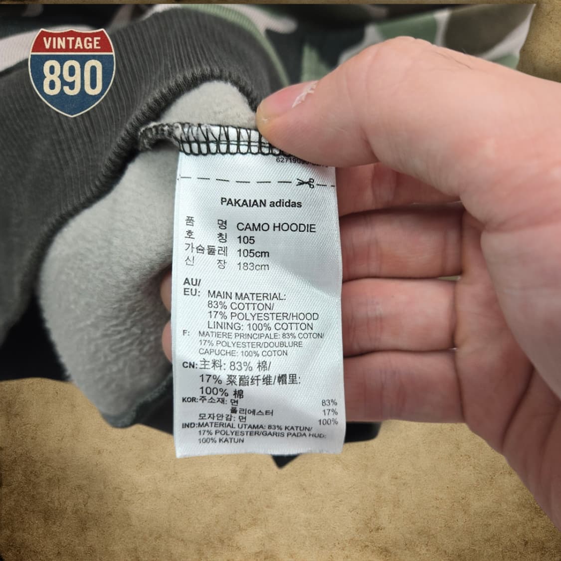 [105] ADIDAS 아디다스 오리지날 카모 트레일 후드 상품이미지9