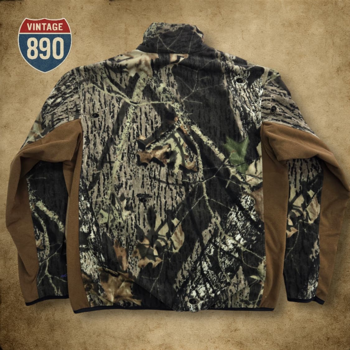 [L] 브라우닝 헌팅 리프패턴 플리스 집업자켓 상품이미지5