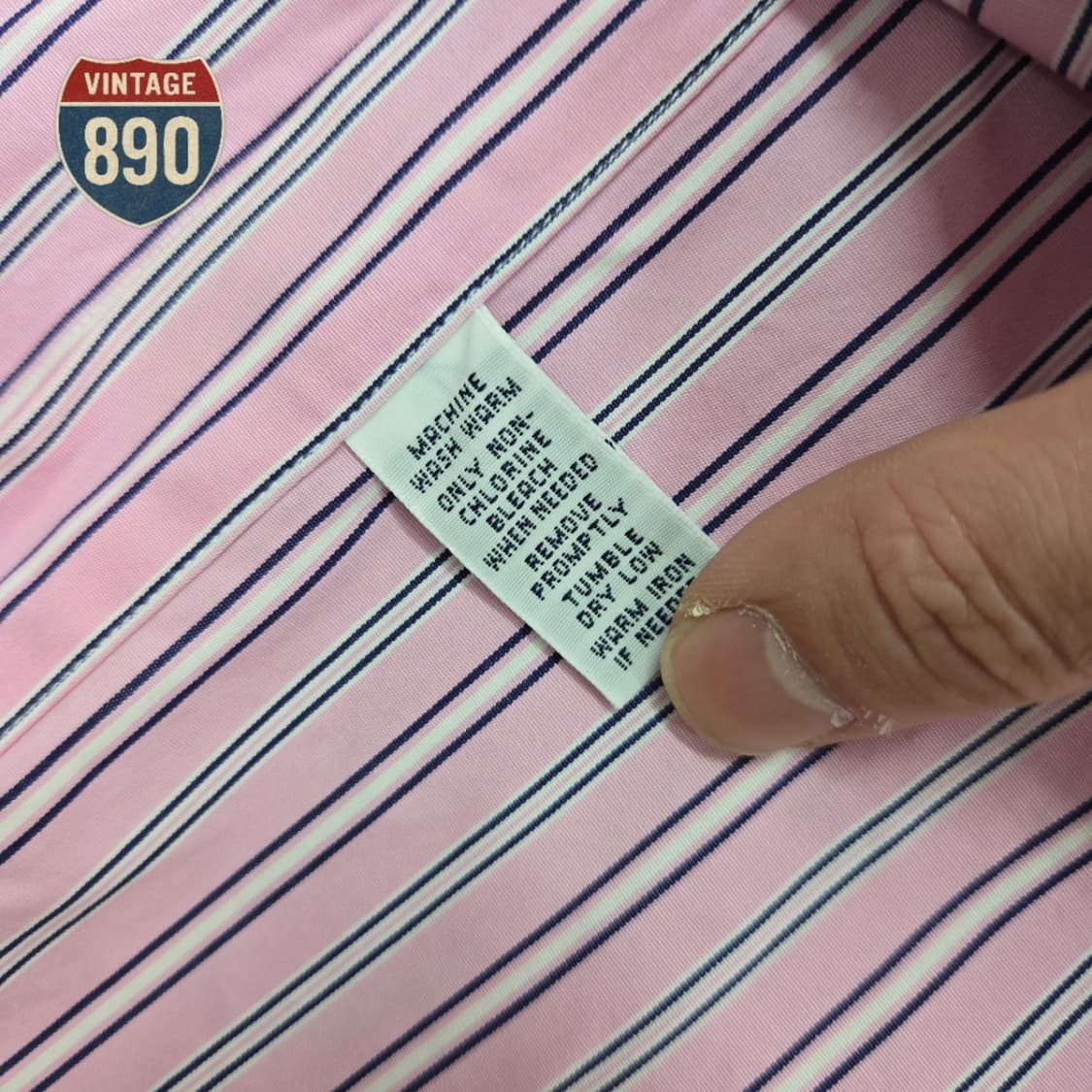 [100] POLO 폴로랄프로렌 스트라이트 포플린 셔츠 핑크 상품이미지10