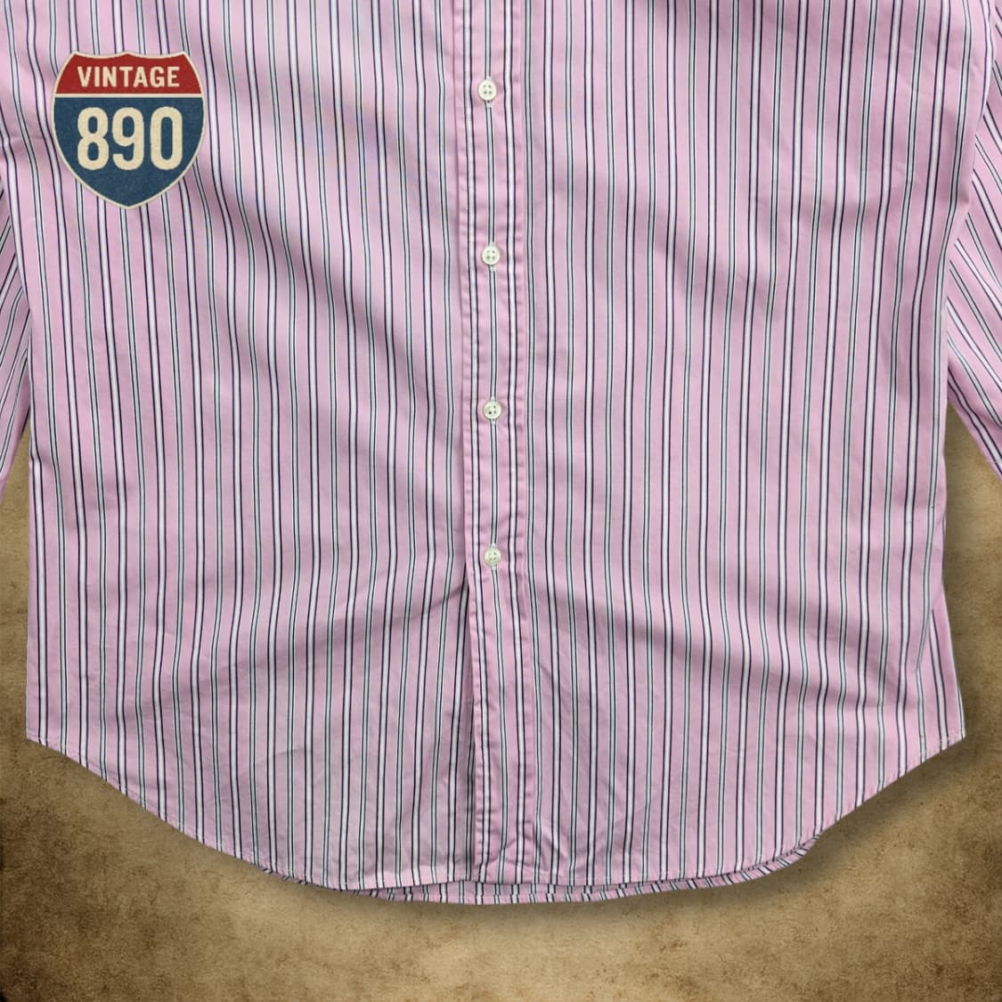 [100] POLO 폴로랄프로렌 스트라이트 포플린 셔츠 핑크 상품이미지3