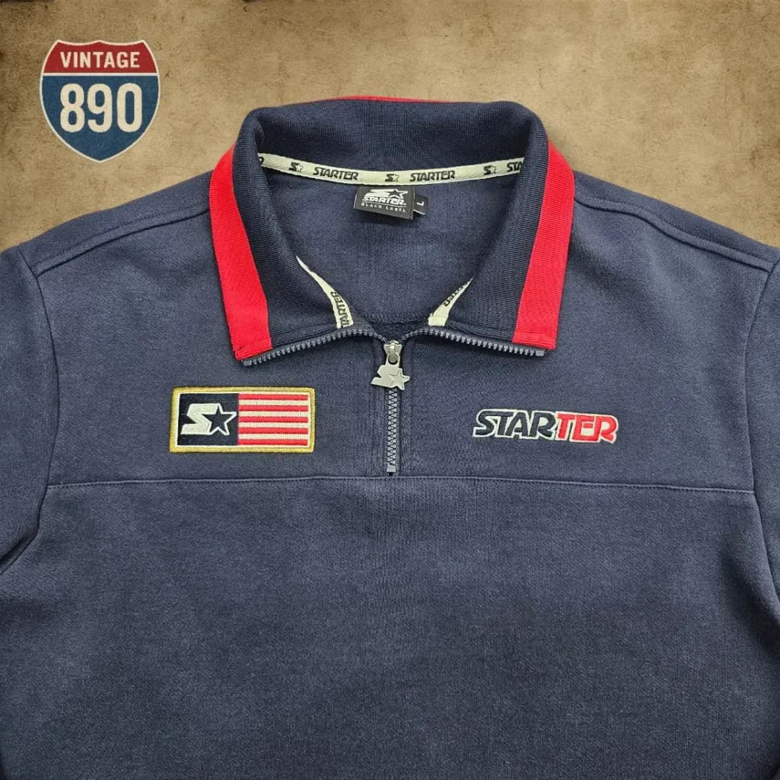 [L] STARTER 스타터 올드스쿨 스웨트 하프집업 상품이미지2