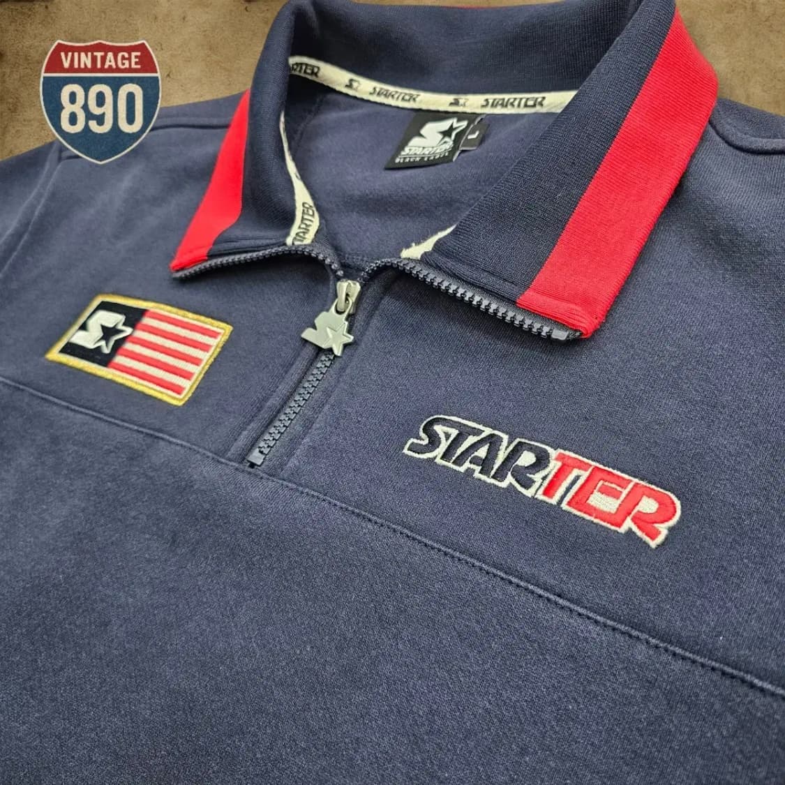 [L] STARTER 스타터 올드스쿨 스웨트 하프집업 상품이미지4