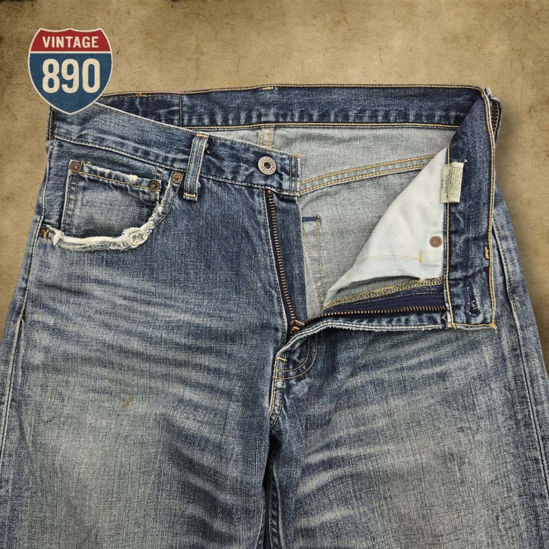[29] LEVIS 리바이스 503 일본판 데미지 데님 청바지 상품이미지3