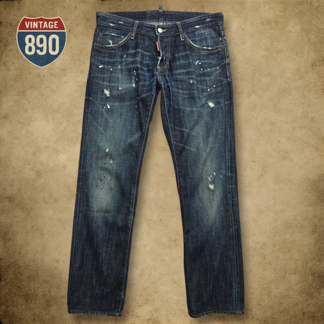 [48,33] DSQUARED 12FW 디스퀘어드 더티오일 자수 청바지 상품이미지1