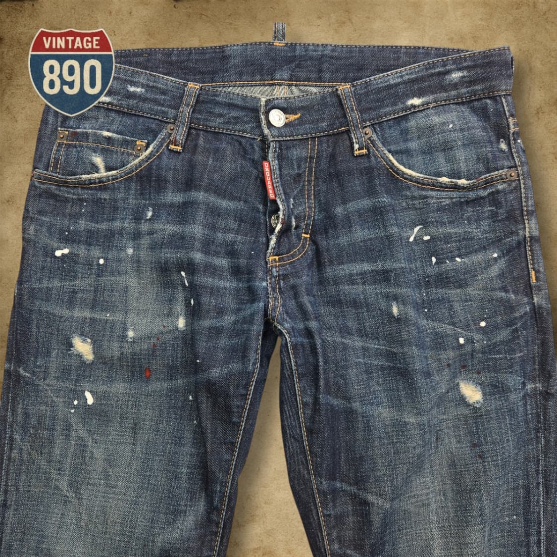 [48,33] DSQUARED 12FW 디스퀘어드 더티오일 자수 청바지 상품이미지2