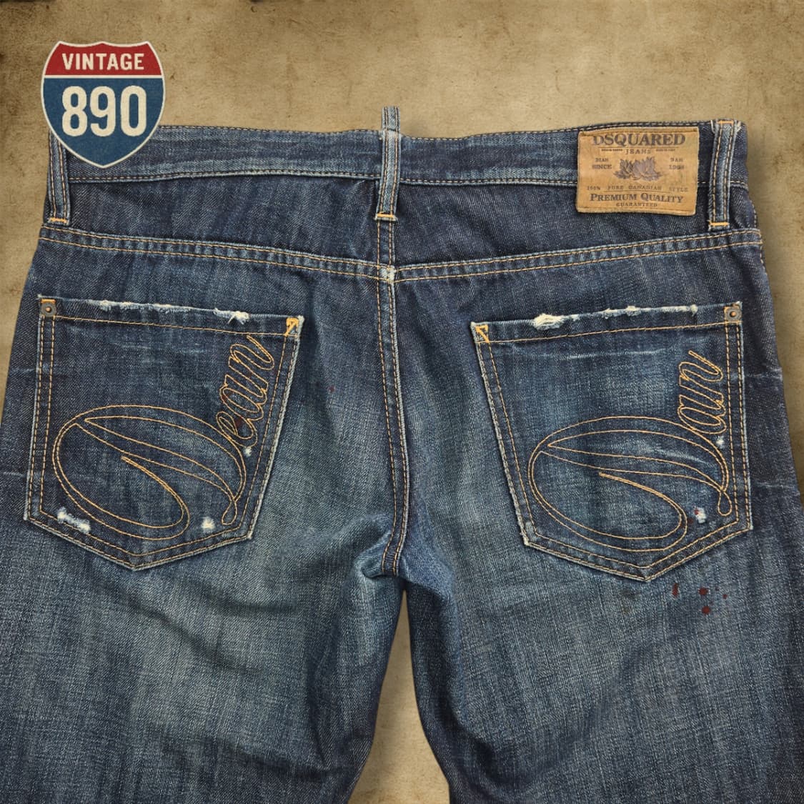 [48,33] DSQUARED 12FW 디스퀘어드 더티오일 자수 청바지 상품이미지7