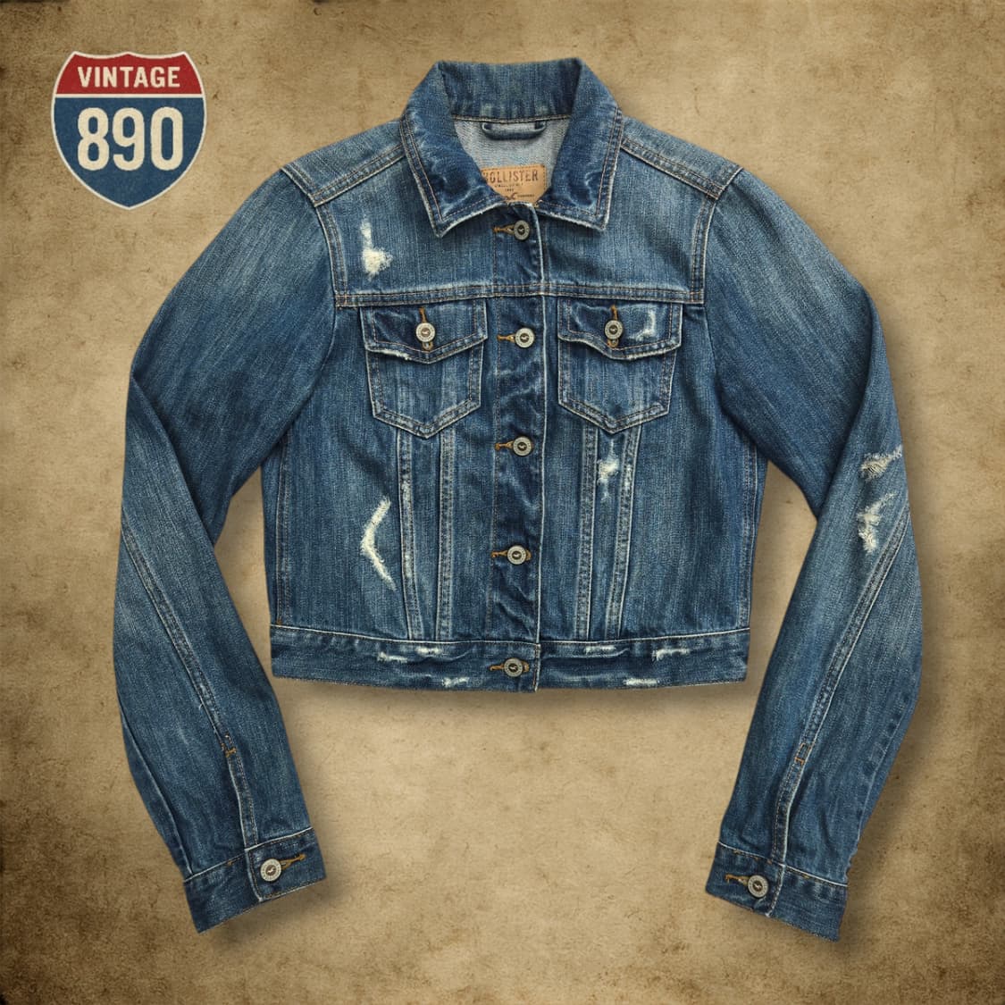 [M] Hollister 홀리스터 데미지 트러커 청자켓 상품이미지1