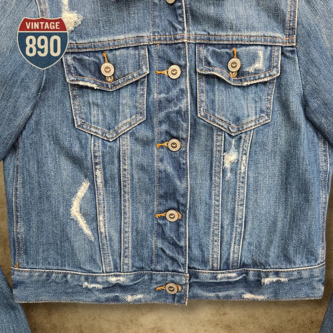 [M] Hollister 홀리스터 데미지 트러커 청자켓 상품이미지3