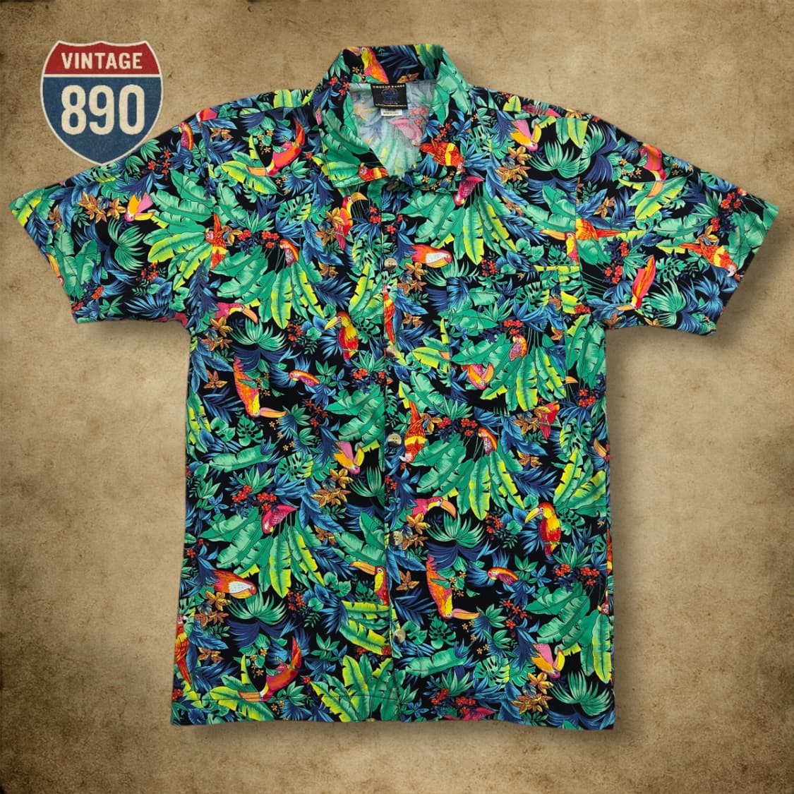 [L] TOUCAN DANCE 투칸댄스 USA 90s 하와이안 셔츠 상품이미지1