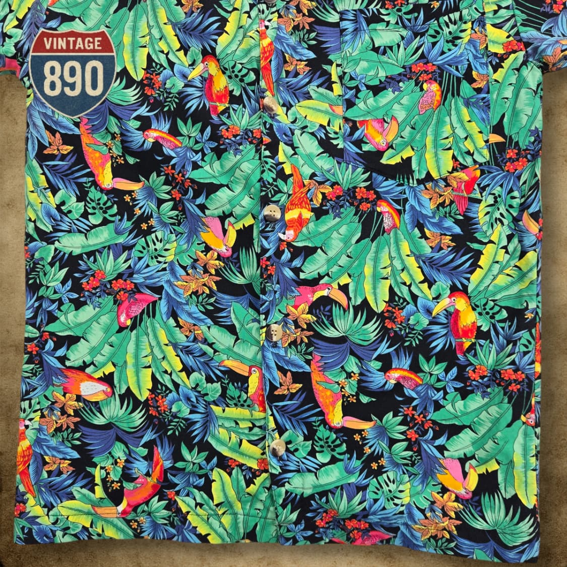 [L] TOUCAN DANCE 투칸댄스 USA 90s 하와이안 셔츠 상품이미지3