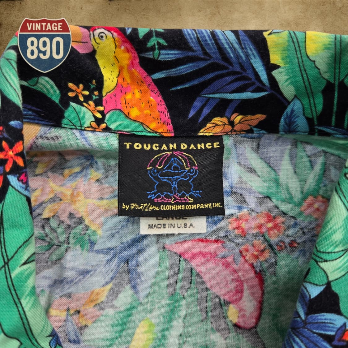 [L] TOUCAN DANCE 투칸댄스 USA 90s 하와이안 셔츠 상품이미지5