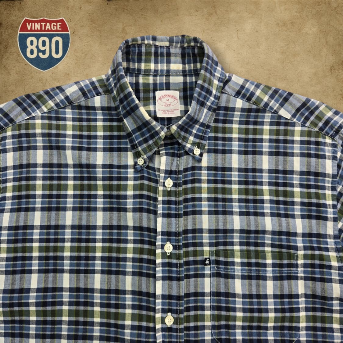 [M] Brooks Brothers 브룩스브라더스 체크 반팔 셔츠 상품이미지2