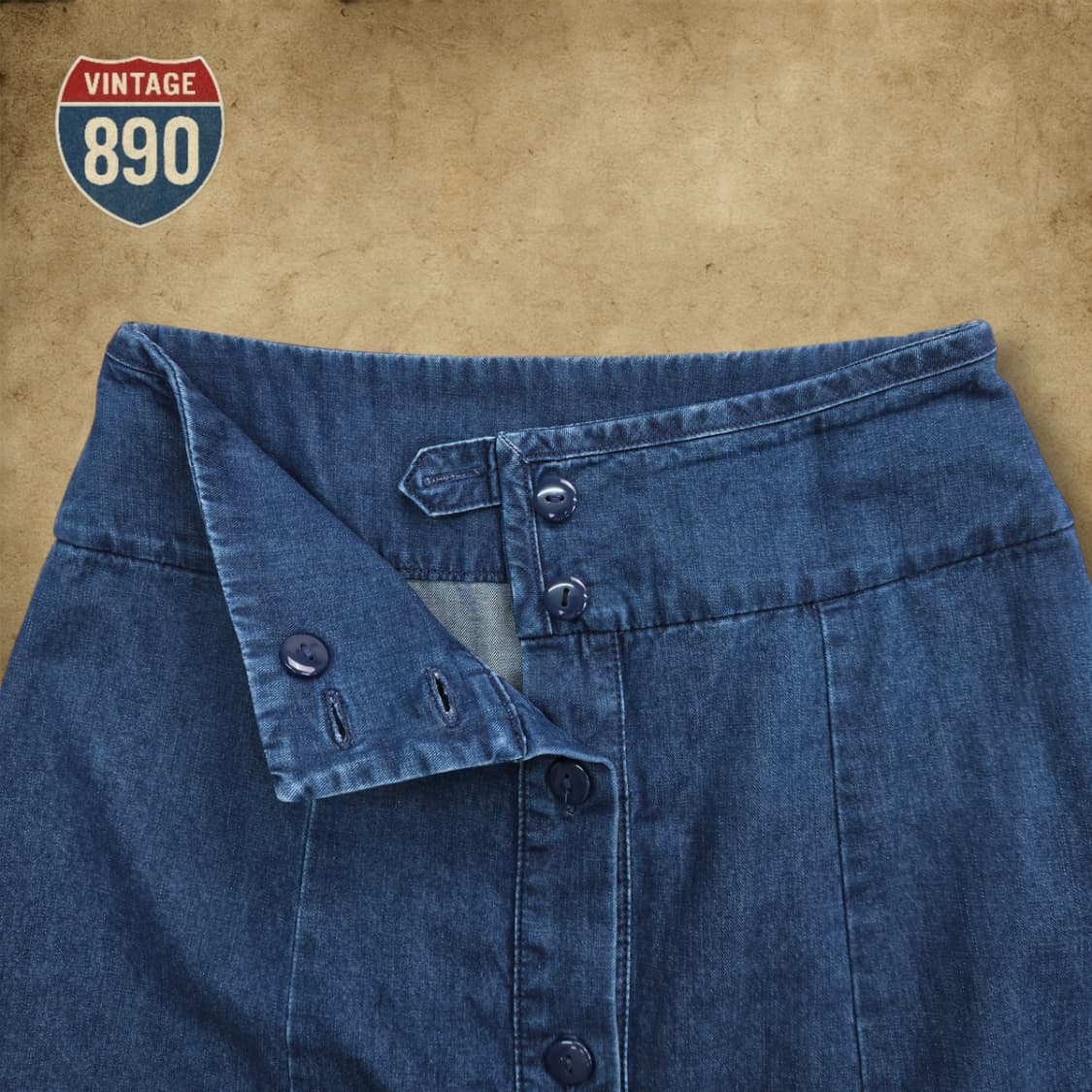 [38,26] APC 아페쎄 데님 롱스커트 상품이미지3