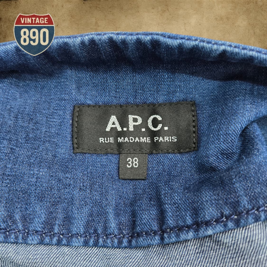 [38,26] APC 아페쎄 데님 롱스커트 상품이미지8