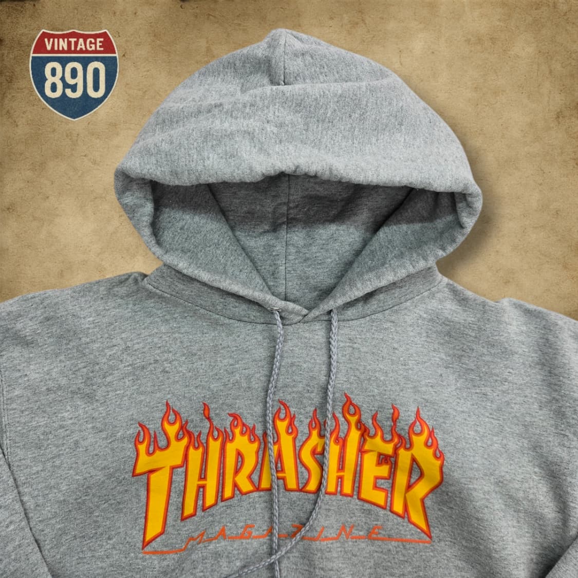 [M] THARASHER 트레셔 로고 기모 스웨트 후드 상품이미지2