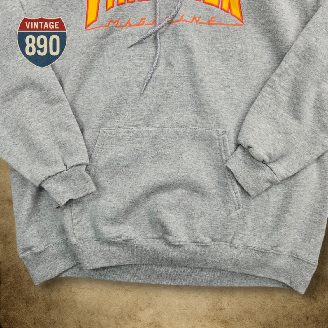 [M] THARASHER 트레셔 로고 기모 스웨트 후드 상품이미지3