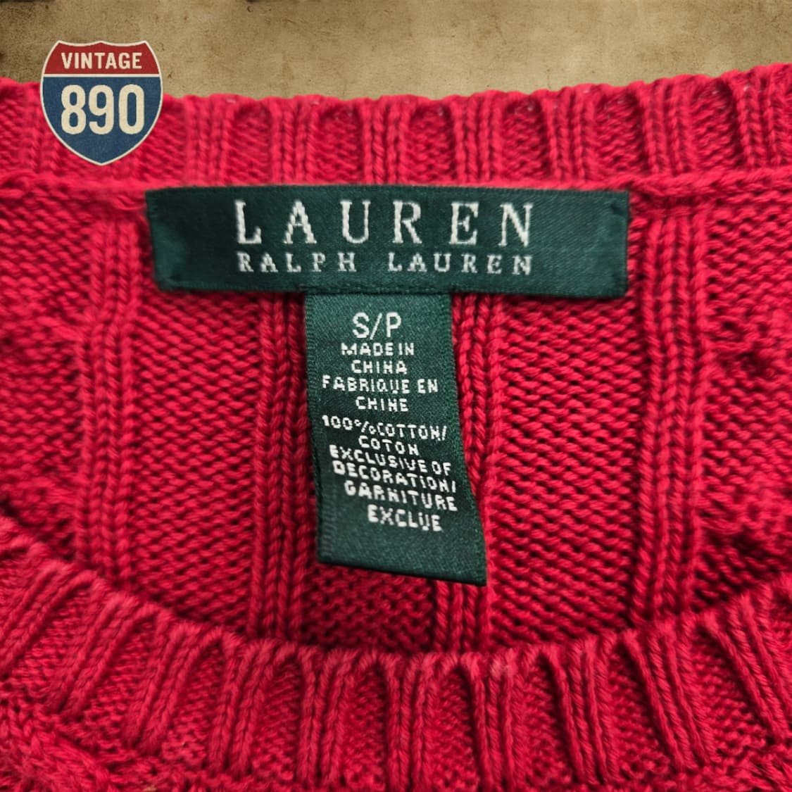 [S] RALPH LAUREN 로렌 랄프로렌 케이블 꽈배기 니트 상품이미지5