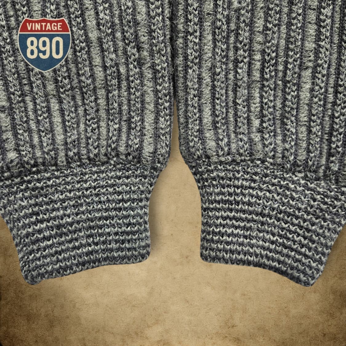 [46, 100] TORRAS 스페인제 80s 가죽 트위드자켓 상품이미지5