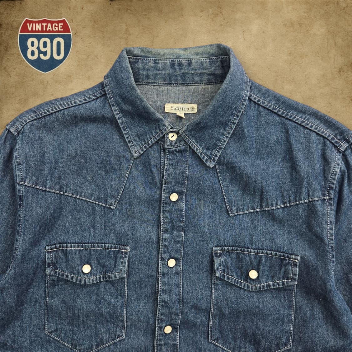 [L] JPN VTG HANJIRO 한지로 웨스턴 데님셔츠 상품이미지2