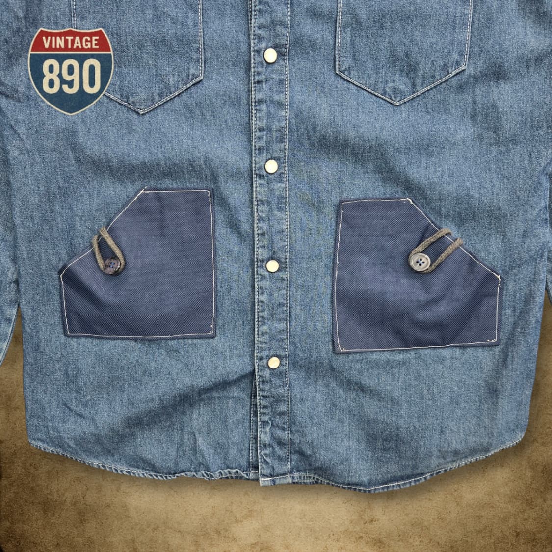 [L] JPN VTG HANJIRO 한지로 웨스턴 데님셔츠 상품이미지3