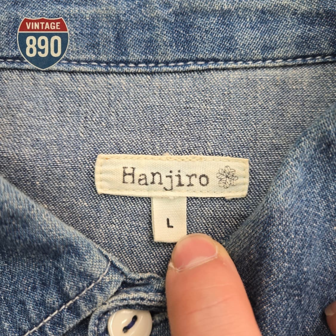 [L] JPN VTG HANJIRO 한지로 웨스턴 데님셔츠 상품이미지5