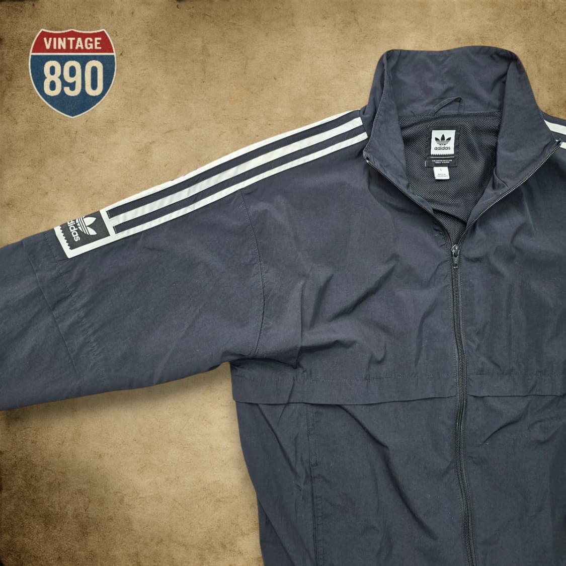 [L] adidas 아디다스 스탠다드 바람막이 자켓 상품이미지4