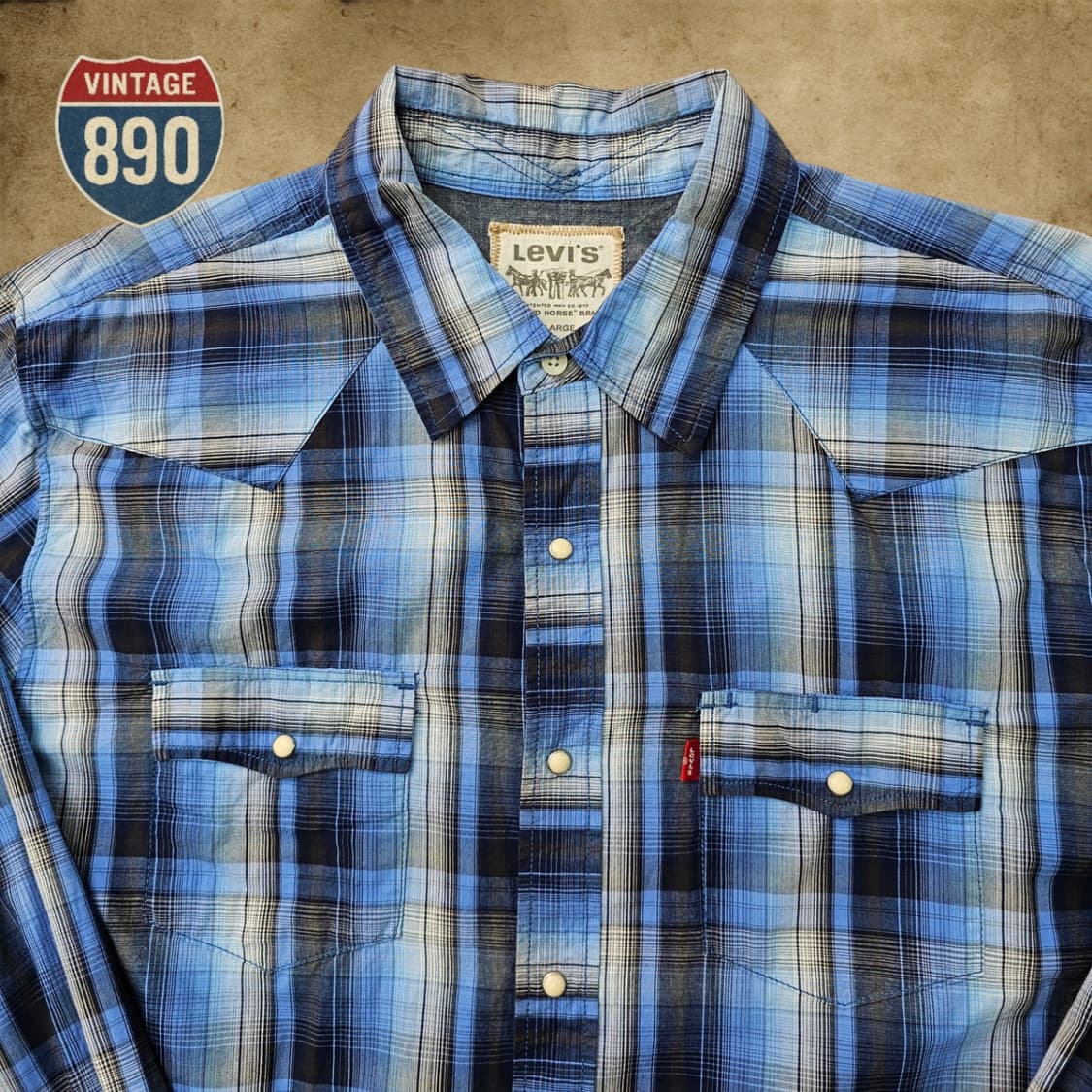 [100] Levi's 리바이스 웨스턴 체크 셔츠 상품이미지2
