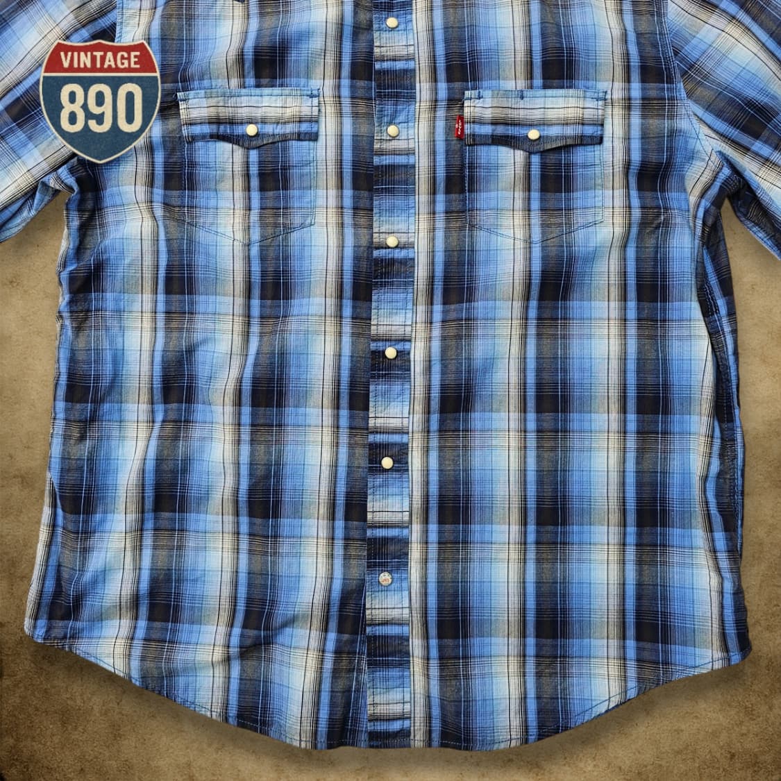 [100] Levi's 리바이스 웨스턴 체크 셔츠 상품이미지3